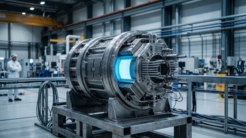 A usina nuclear que cabe num contentor: a revolução dos reatores modulares que se desligam sozinhos em caso de falha