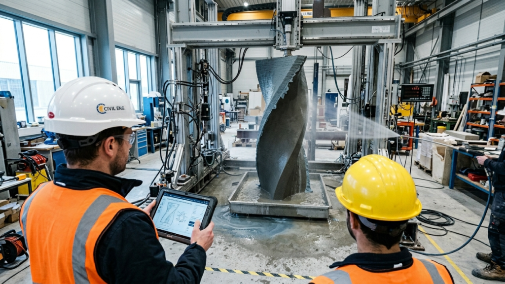 Como fôrmas impressas em 3D otimizam geometrias complexas de concreto e zeram resíduos