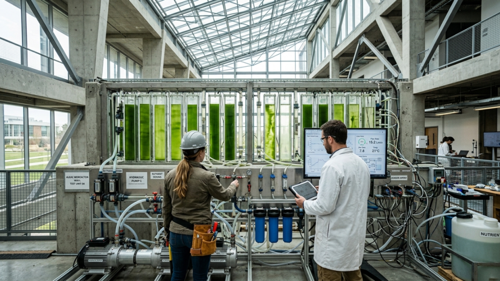 Como fachadas de microalgas sequestram carbono e renovam o oxigênio de ambientes internos