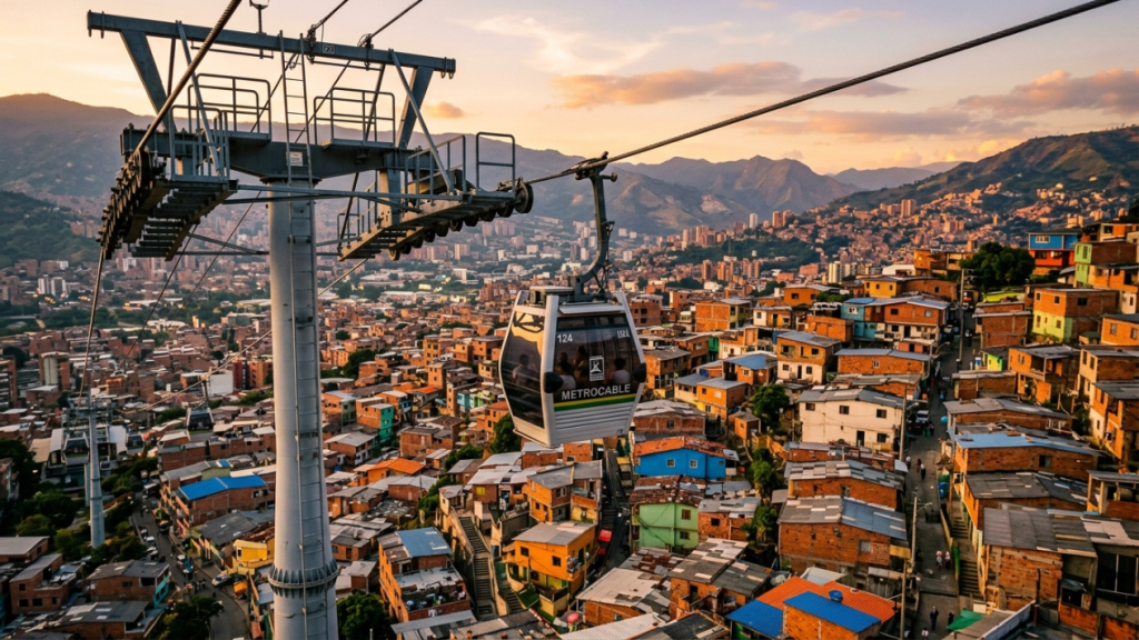 Quando o transporte aéreo elimina a violência: como a cidade colombiana venceu a exclusão social ligando morros esquecidos ao coração da metrópole