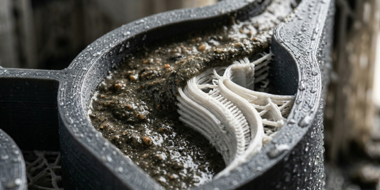 Como fôrmas impressas em 3D otimizam geometrias complexas de concreto e zeram resíduos