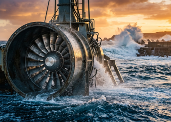 Como o efeito pneumático das marés e ondas cria um fluxo de ar constante para gerar energia limpa na costa