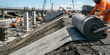 Barreiras geotécnicas que eliminam os processos tradicionais de fôrma, mistura e projeção de concreto, reduzindo o tempo de estabilização de canais hidráulicos em até 90%