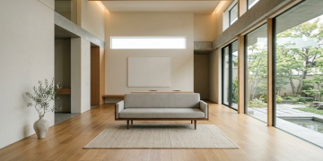 Casa minimalista com planta simples e ambientes integrados para famílias pequenas
