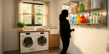 Organize sua área de serviço sem furar nada e veja quanto custa aplicar ideias simples que economizam tempo e dinheiro