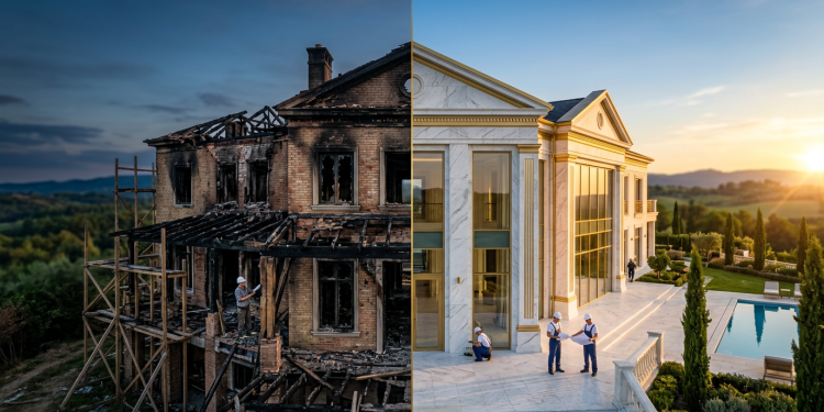 Full Tour: Ele reconstruiu sua mansão do zero após o Incêndio!