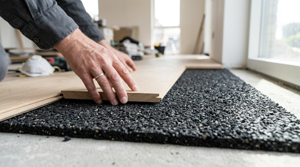 Não é piso laminado, nem revestimento vinílico fino: a manta acústica tecnológica de 4 milímetros que abafa o som de salto alto e pode ser aplicada diretamente sobre o piso antigo do apartamento