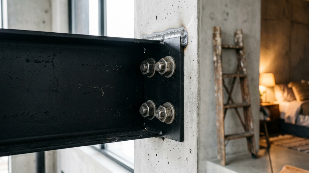 Este loft industrial de 45 metros quadrados parece uma galeria de arte, tem parede de tijolinhos e cama suspensa para trabalhar em casa com inspiração e uma praticidade absurda