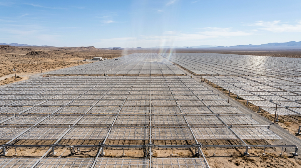 O maquinário espacial silencioso financiado por Estados Unidos China e Emirados Árabes que vai capturar a luz solar 24 horas por dia em órbita e enviar a energia de volta para a Terra via feixes de micro-ondas