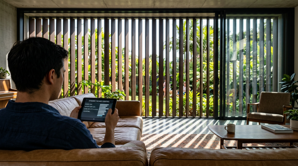 O segredo da economia extrema no projeto de casa que utiliza brises motorizados e inteligência solar