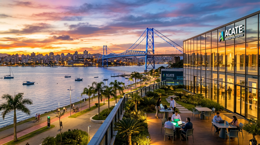 Florianópolis (SC) vira a "Ilha do Silício brasileira" em 2026, unindo o home office na praia com um ecossistema de tecnologia de elite — Florianópolis