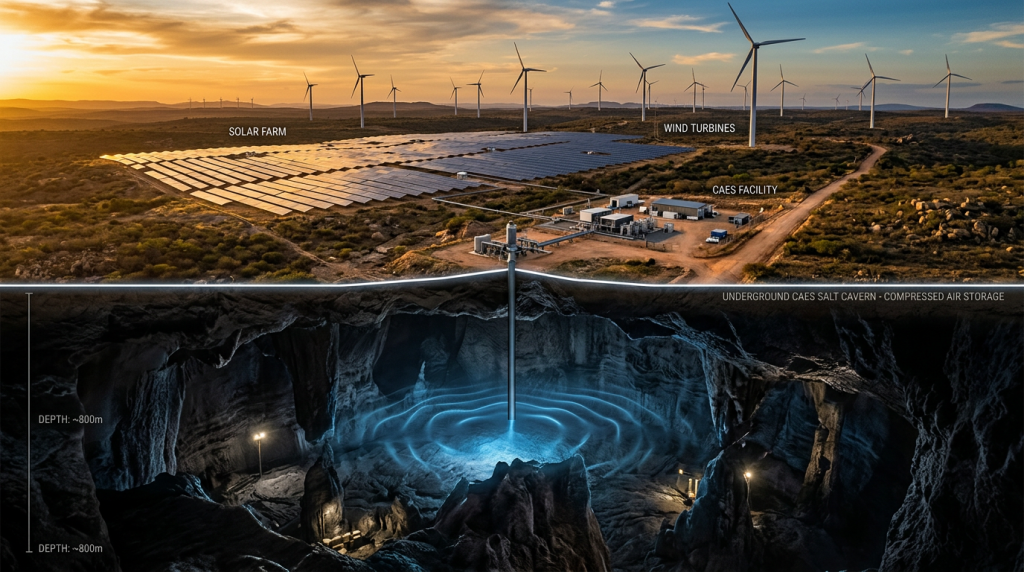 A termodinâmica do sistema CAES e o futuro das microgrids com armazenamento em ar comprimido