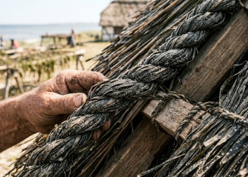 A bioconstrução atesta que os telhados forrados há 300 anos com a técnica viking de algas marinhas entrelaçadas não se tornam palha podre com a maresia eles desenvolvem silenciosamente algo que a maioria das telhas de cerâmica nunca conseguirá oferecer a capacidade química de petrificar ao ar livre criando uma couraça à prova de fogo e furacões