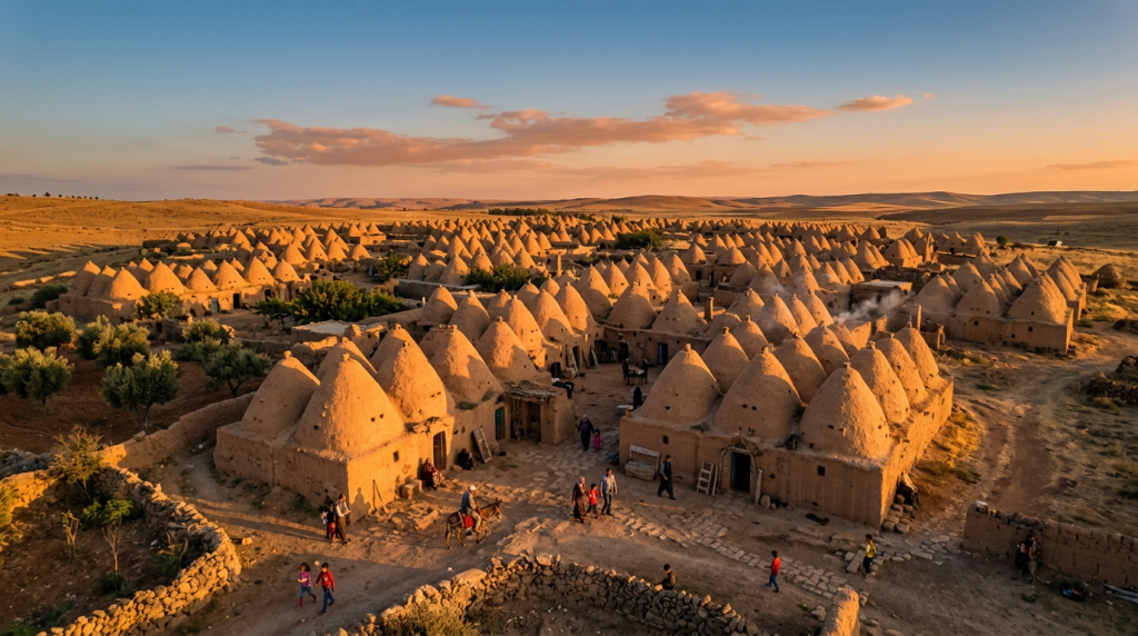 A engenharia vernacular confirma que as moradias erguidas há 3000 anos com a técnica mesopotâmica de cúpulas de adobe não se tornam fornos no deserto elas desenvolvem silenciosamente algo que a maioria das lajes retas nunca conseguirá oferecer a capacidade geométrica de expulsar o ar quente pelo topo enquanto suga a brisa fria do chão sem usar energia