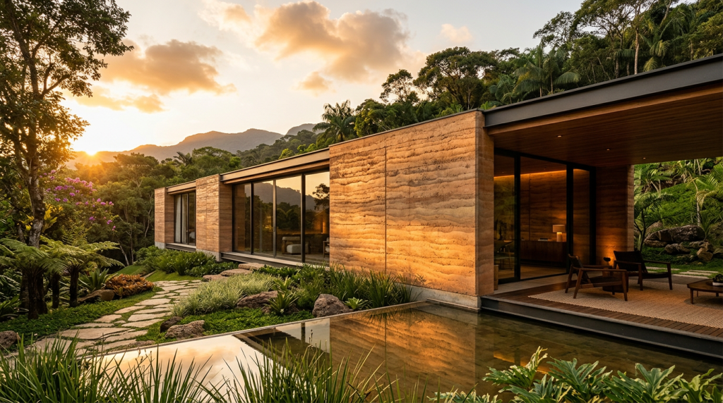 Como a taipa de pilão moderna está redefinindo conforto térmico e sustentabilidade nas casas