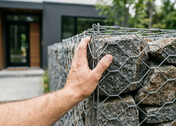 Vantagens do muro de gabião com gaiolas de aço galvanizado para drenagem natural do terreno