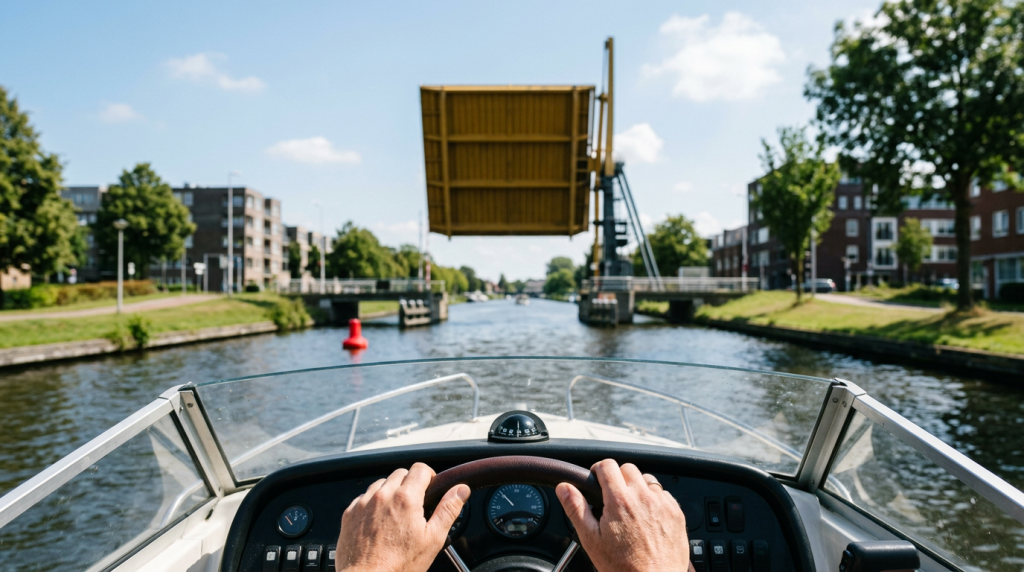 A assustadora ponte amarela na Europa que literalmente levanta a pista inteira e a pendura no céu para deixar os navios passarem