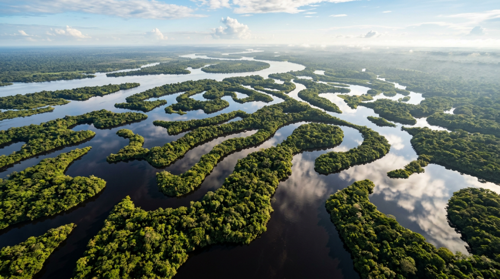 A fascinante cidade brasileira cercada pelo maior arquipélago fluvial do planeta com 400 ilhas formadas nas águas escuras da floresta