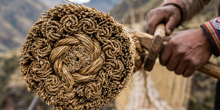 A engenharia de materiais revela que as pontes suspensas trançadas há 600 anos com a técnica inca de grama selvagem seca não se tornam cordas apodrecidas sobre o desfiladeiro elas desenvolvem silenciosamente algo que a maioria dos cabos de aço nunca conseguirá oferecer a capacidade elástica de suportar toneladas distribuindo a tensão perfeitamente entre fibras vegetais