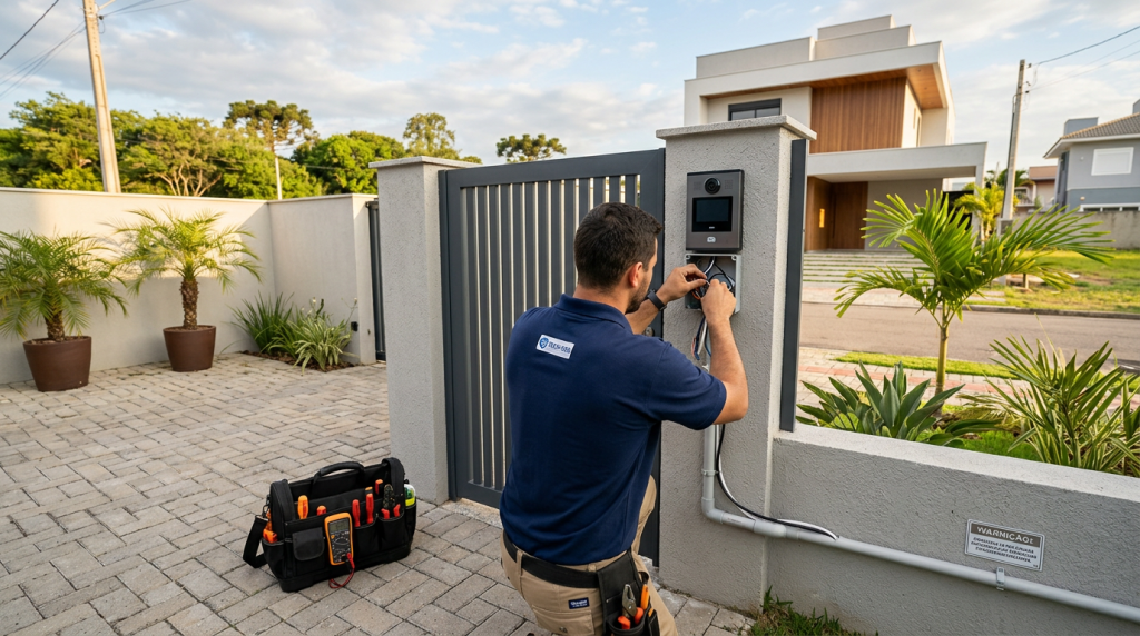 Quanto um instalador de câmeras, um técnico em interfonia e um montador de cercas elétricas cobram pela segurança residencial em 2026?