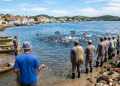 A única cidade litorânea do Brasil onde golfinhos selvagens trabalham diariamente em equipe com os pescadores para cercar cardumes no oceano
