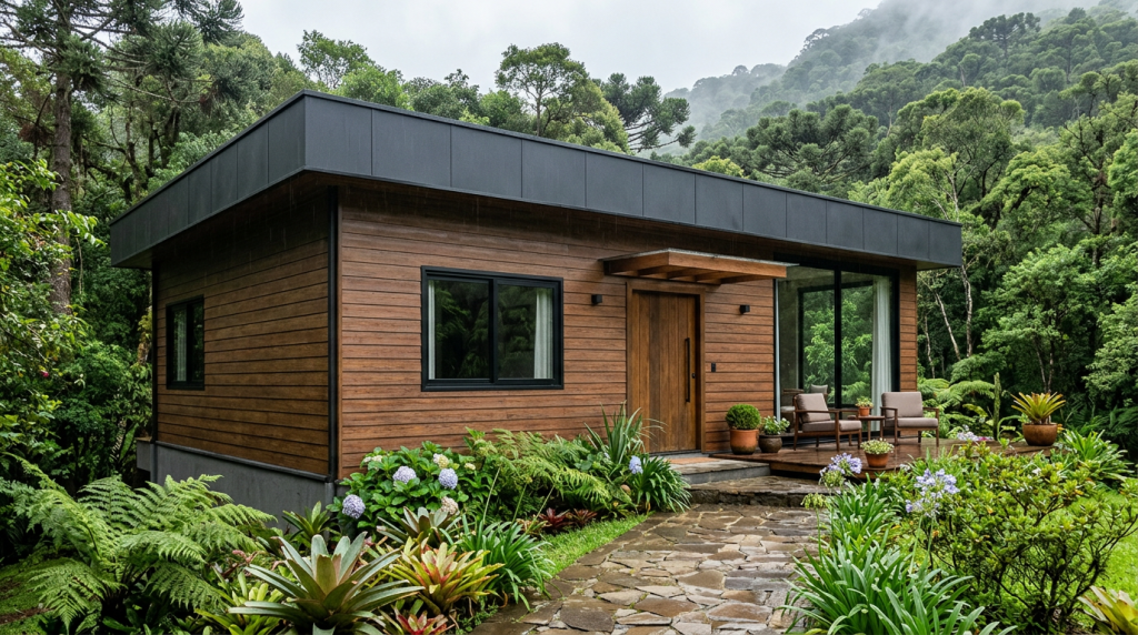 A tecnologia do fibrocimento amadeirado para construir sua casa em regiões de alta umidade
