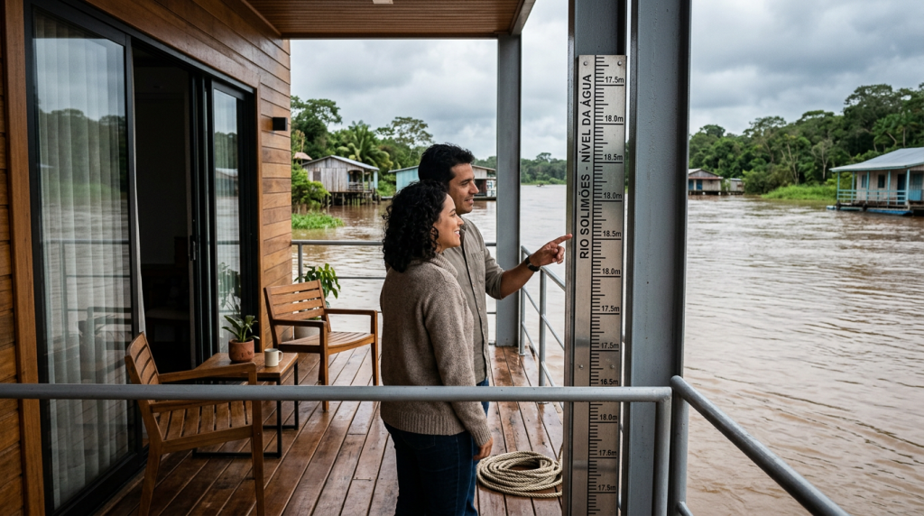 Casas anfíbias flutuam em cheias temporárias e mudam a arquitetura em áreas de risco