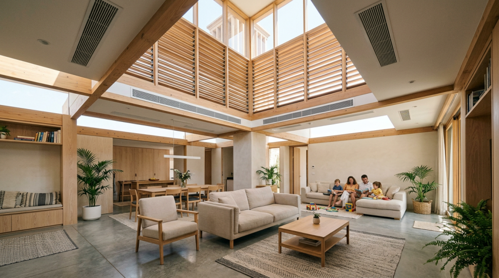A arquitetura bioclimática comprova que as casas erguidas há 2000 anos com a técnica persa de torres de vento não se tornam fornos no verão; elas desenvolvem silenciosamente a capacidade física de sugar o ar quente para fora sem gastar energia