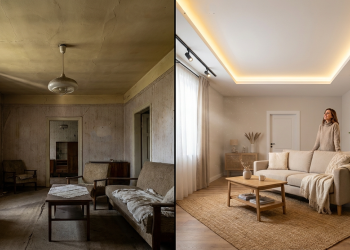 Quanto custa rebaixar o teto com gesso e criar uma iluminação moderna com LED?