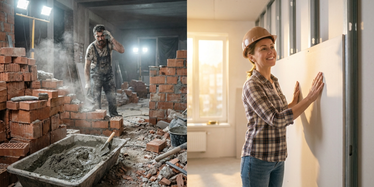 Quanto custa levantar uma parede de drywall com isolamento acústico e zero sujeira para dividir um quarto grande?