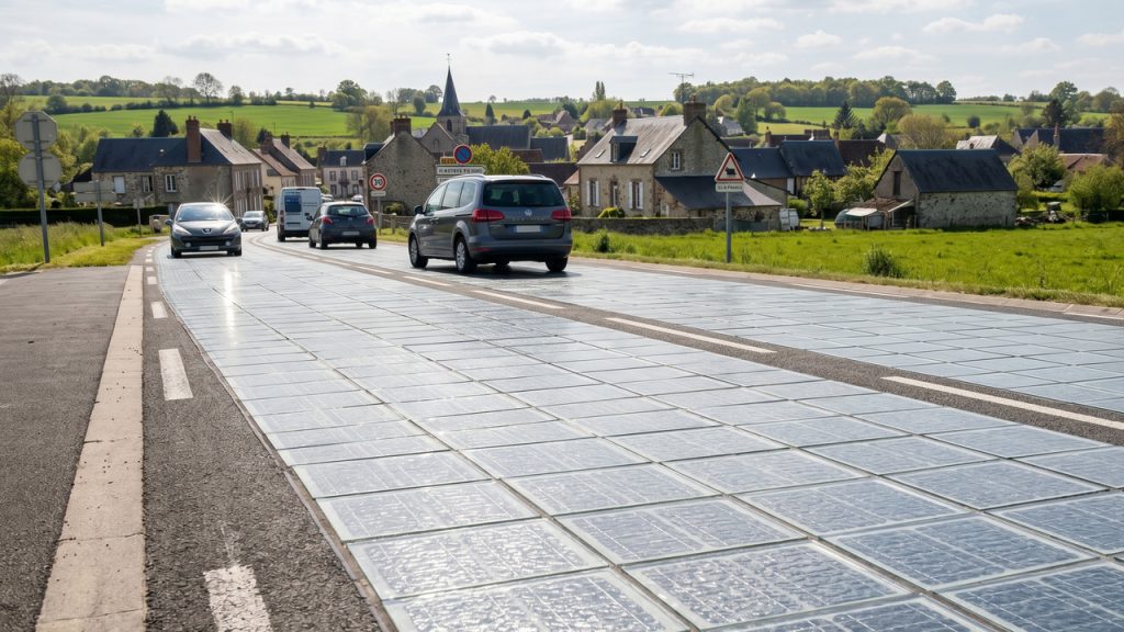 A polêmica rodovia de vidro tempo que custou 5 milhões de euros para substituir o piche tradicional por um gerador solar capaz de abastecer vilarejos