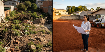 Quanto custa alugar máquinas compactas para nivelar terrenos e acelerar o início da construção da casa