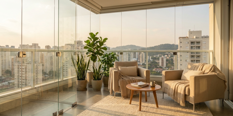 Quanto custa fazer o envidraçamento da sacada e valorizar o apartamento com mais conforto e espaço útil