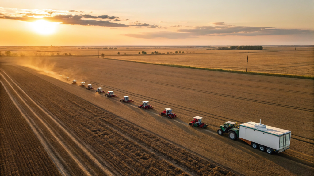 Estados Unidos, Brasil e Austrália trocam os tratores fumarentos de 15 toneladas por exércitos de pequenos robôs agrícolas alimentados a energia solar que plantam sementes milimetricamente