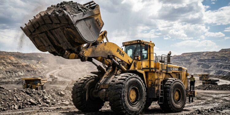 O monstro da mineração que utiliza uma pá mecânica do tamanho de um apartamento para levantar 70 toneladas de rocha num único movimento
