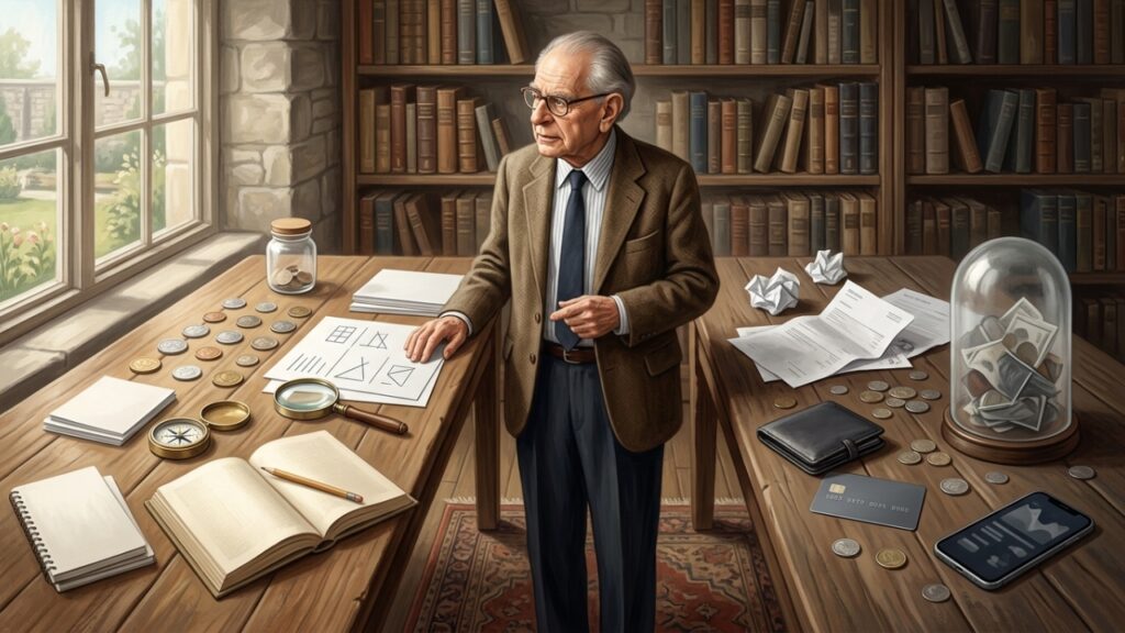 Karl Popper, pensador que desconfiava das certezas fechadas e defendia a coragem de testar ideias: “A verdadeira ignorância não é a ausência de conhecimento, mas a recusa em adquiri-lo”