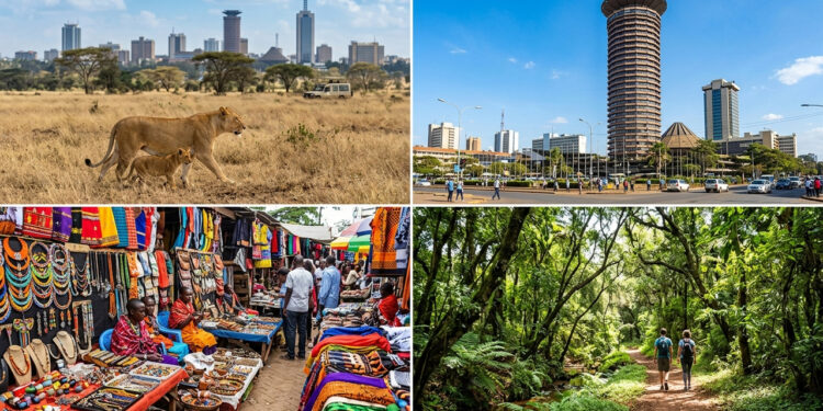 Cidade ideal para quem deseja fazer safári selvagem abriga uma imensa reserva natural de leões e girafas colada aos prédios modernos do Quênia