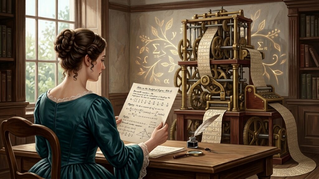 Ada Lovelace, pioneira da computação que viu nas máquinas uma linguagem antes do seu tempo: “A máquina analítica tece padrões algébricos como o tear de Jacquard tece flores e folhas”