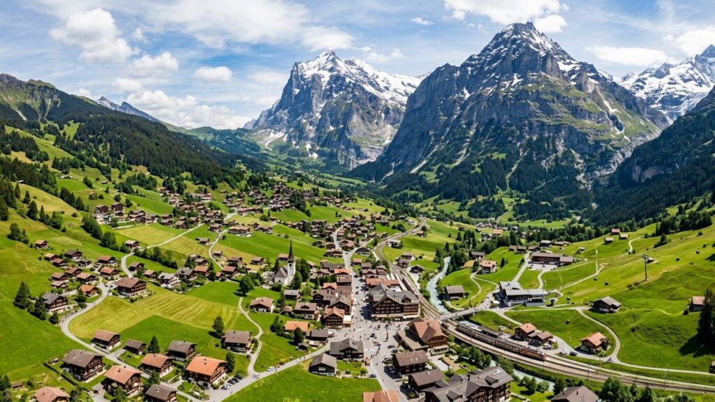 Com vistas deslumbrantes da imponente face norte do monte Eiger, o vilarejo alpino suíço é o ponto de partida perfeito para caminhadas e aventura