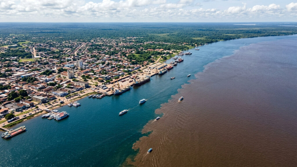 Cidade do interior do Pará, situada no encontro das águas dos rios Amazonas e Tapajós, abriga as famosas praias de água doce de Alter do Chão