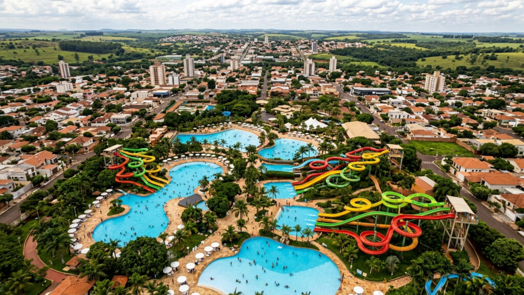 Cidade ideal para quem busca piscinas termais quentes recebe mais de 2 milhões de turistas por ano em seus parques aquáticos, alimentados por poço