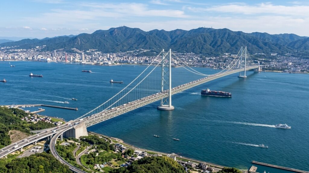 A ponte colossal de 4 quilômetros atingida por um terremoto de magnitude 7.2 no meio da construção que forçou os engenheiros a recalcularem todo o aço para deixá-la um metro maior