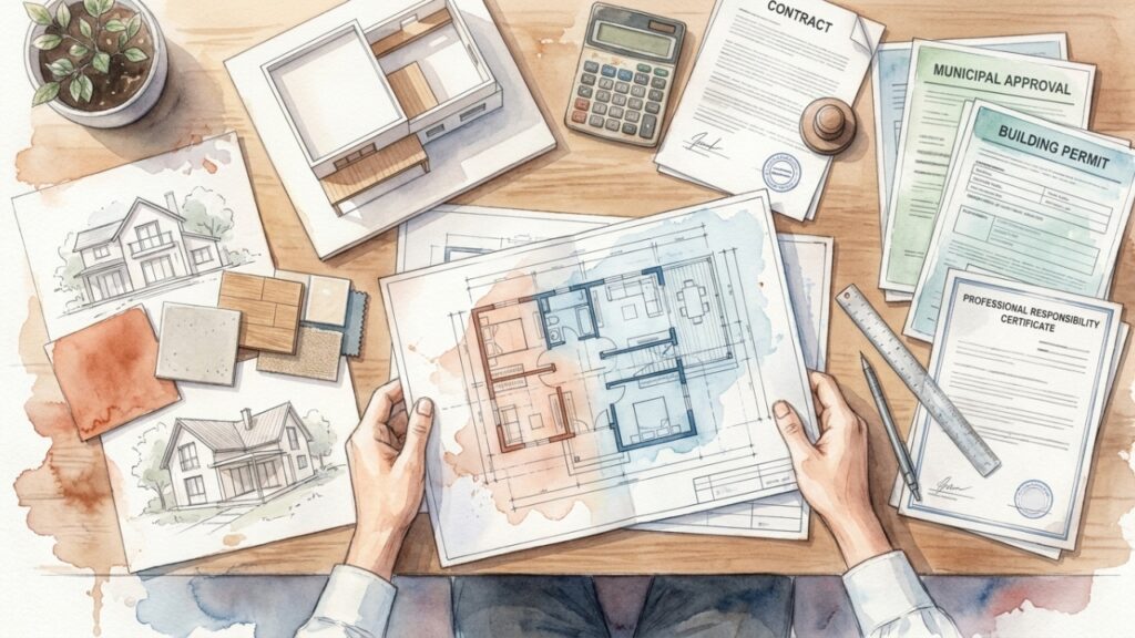 Quanto um arquiteto cobra para fazer a planta de uma casa de 100 m² em 2026 e o que está incluso no contrato