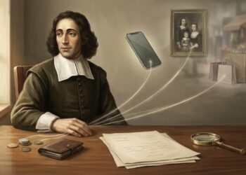Spinoza, filósofo que via a liberdade como compreensão das correntes que nos movem: “Os homens se julgam livres porque têm consciência de suas ações, mas ignoram as causas que os determinam”