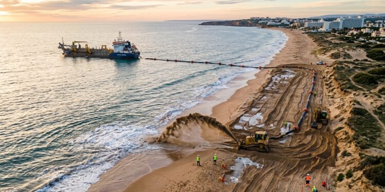 Portugal movimenta cerca de 2,2 milhões de toneladas de areia numa grande operação para poupar cerca de 37 metros de praias