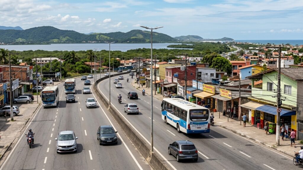 A Rodovia Amaral Peixoto, no Rio de Janeiro, percorre 180 km de litoral entre Niterói e Macaé e é o único acesso terrestre a dezenas de praias e lagoas da Região dos Lagos