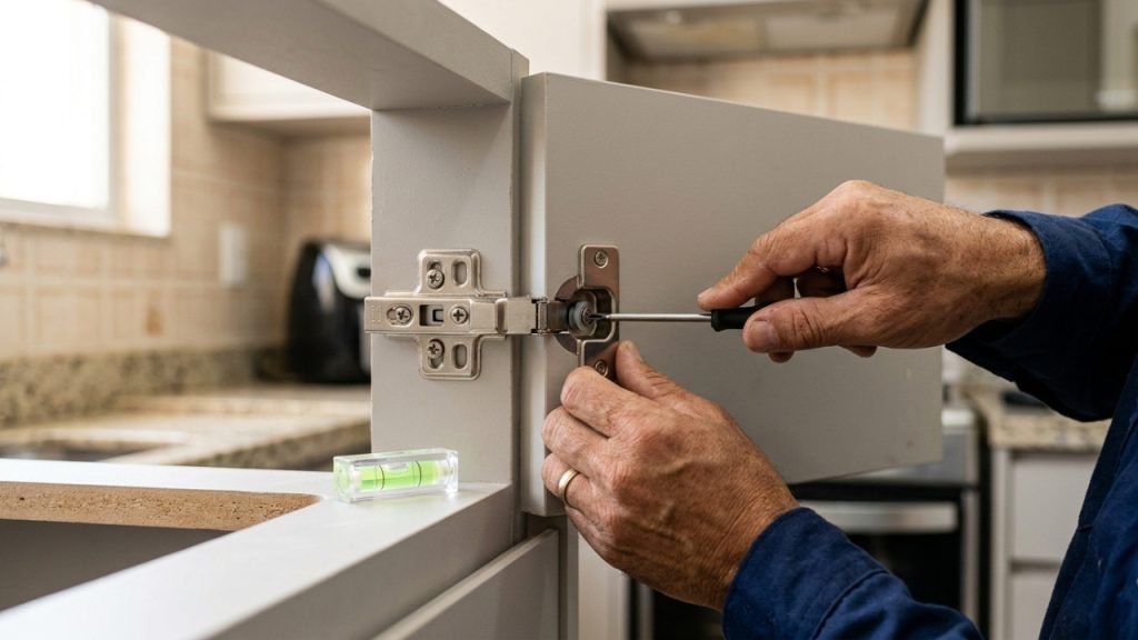 Quanto um montador de marcenaria cobra para instalar e regular as ferragens de uma cozinha planejada completa em 2026