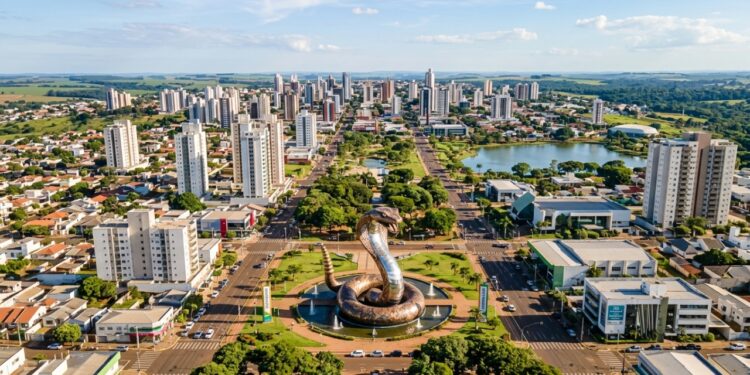 Cidade batizada por uma serpente lendária no interior do Paraná fica a 500 km de Curitiba e sedia a maior feira de tecnologia agrícola