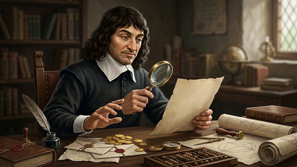 René Descartes fez da dúvida um método e dizia: “para chegar à verdade é preciso duvidar de tudo”