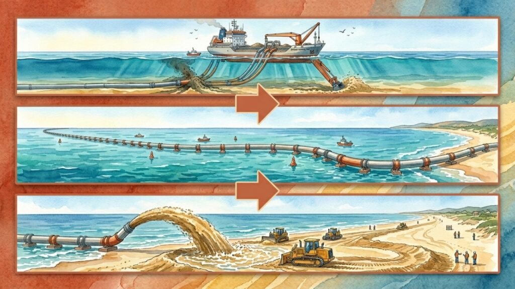 Portugal movimenta cerca de 2,2 milhões de toneladas de areia numa grande operação para poupar cerca de 37 metros de praias
